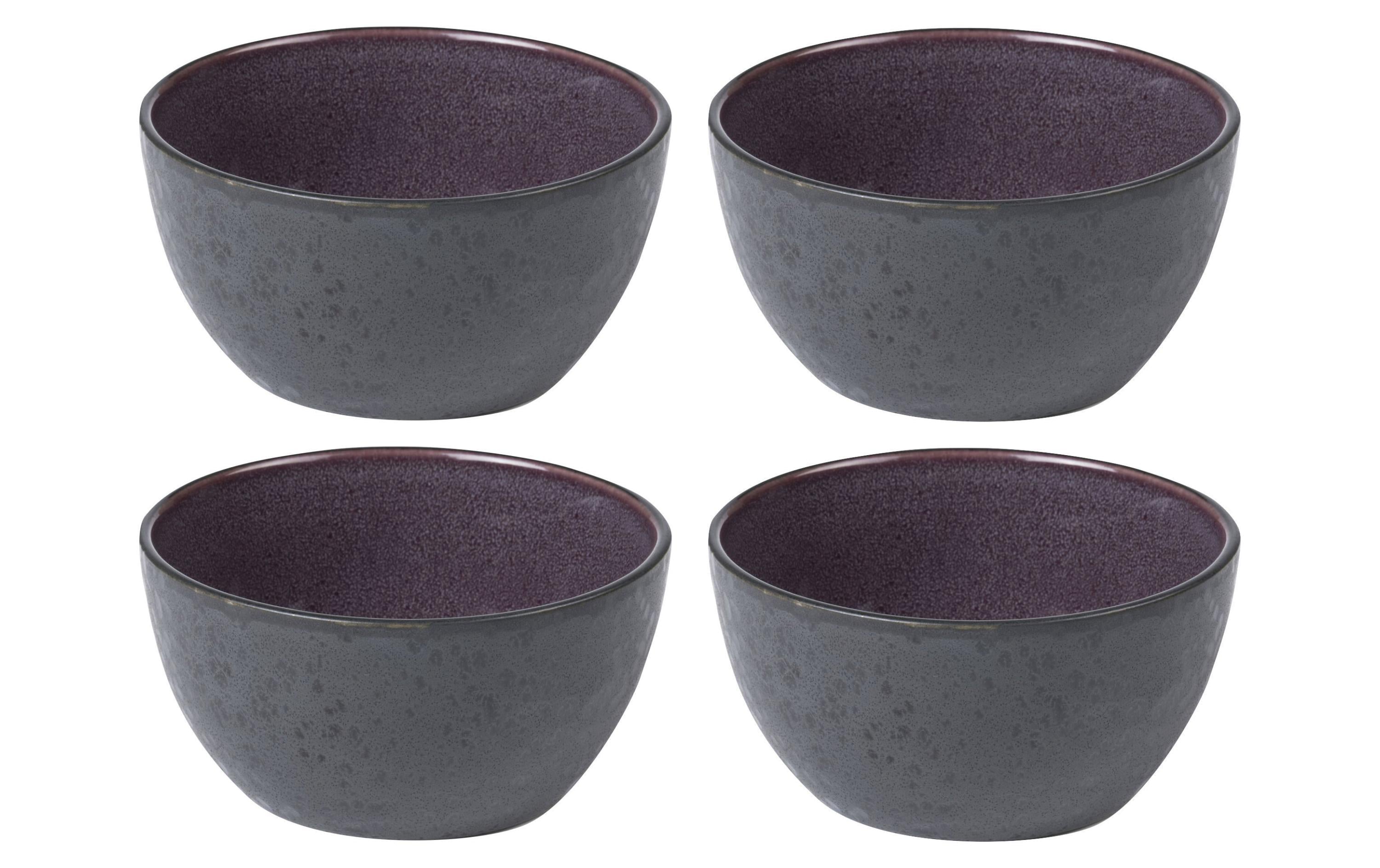 Bitz Schale 14cm schwarz/violett 4 Stk., 14cm Durchmesser, Stoneware