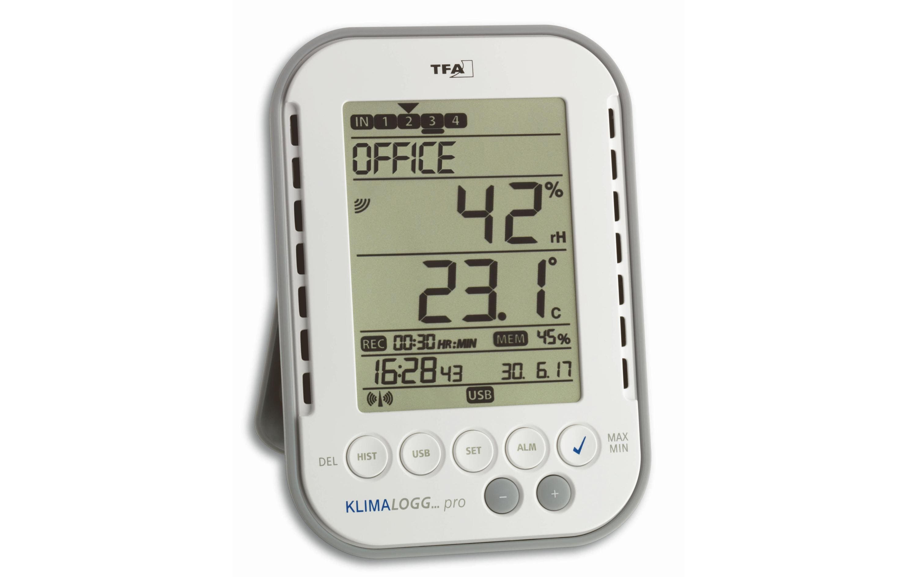 Klima Logg Pro Thermo-Hygro-Station Datenlogger, USB Interface,