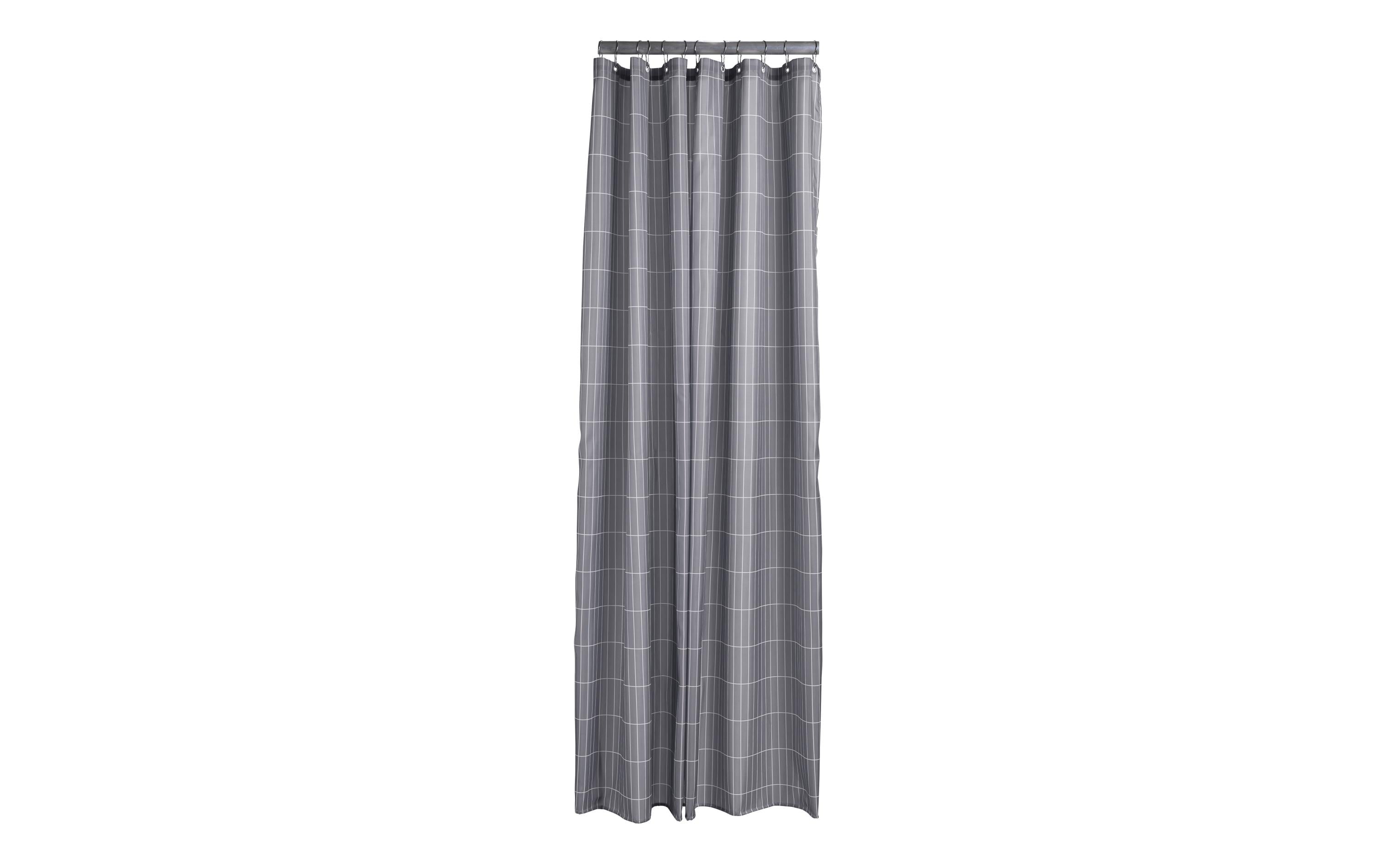 Zone Duschvorhang Stylish Discretion 200 x 180 cm, Polyester, slate grey
