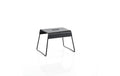 Zone Hocker schwarz 39 x 30 x 27.5 cm, Edelstahl
