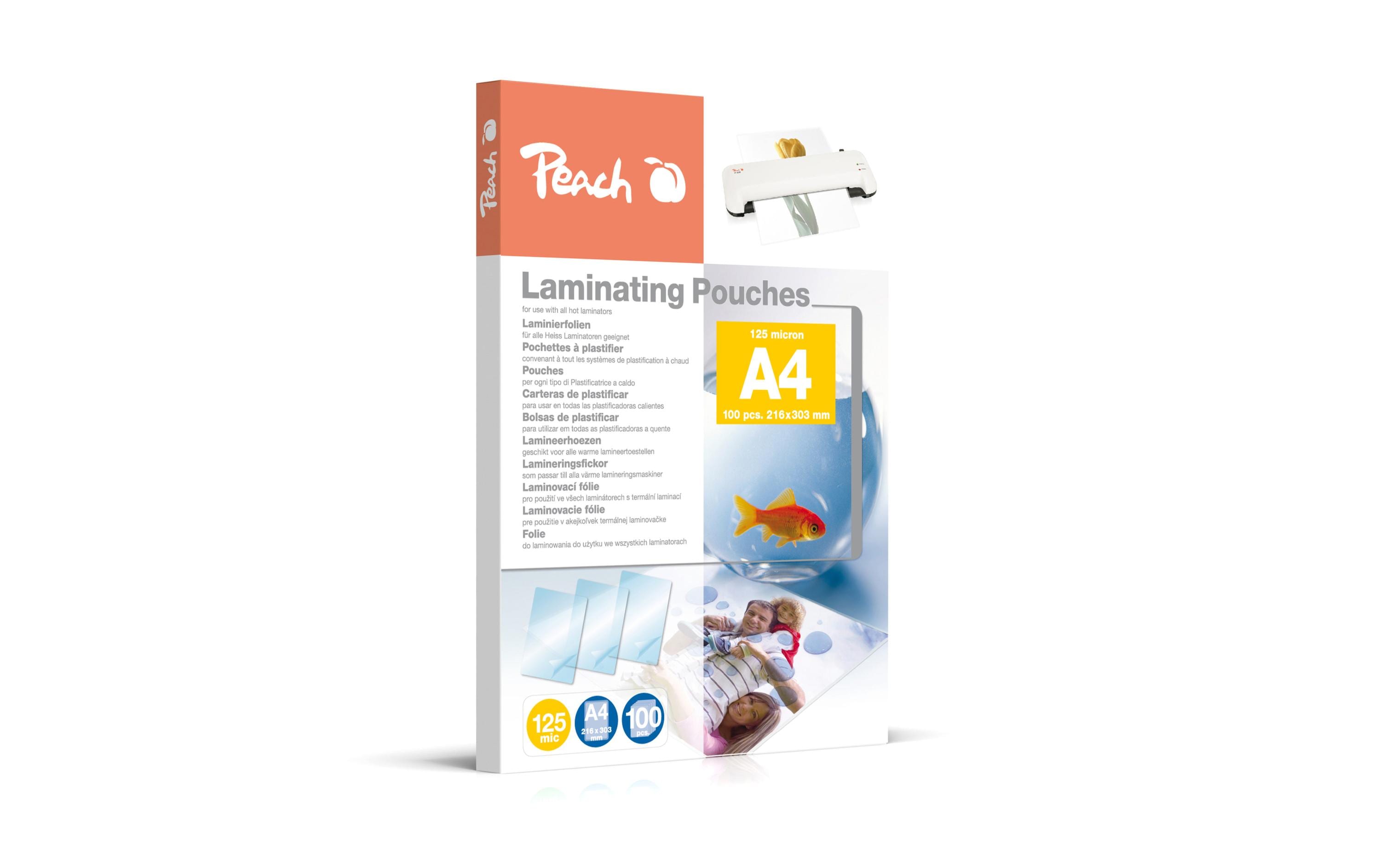 Peach Laminierfolie A4 125mic, 100 Stück