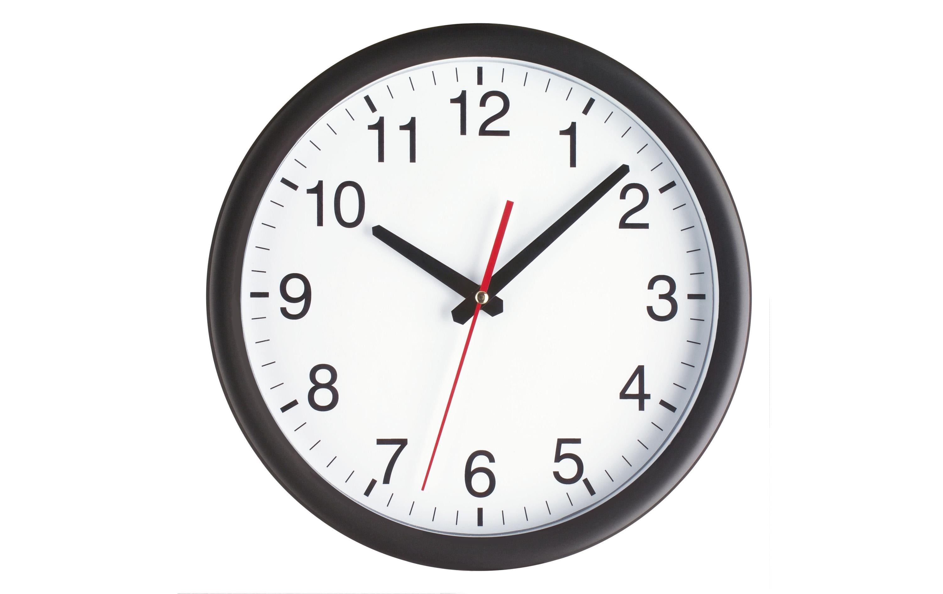 TFA Wanduhr, schwarz-weiss Glasabdeckung