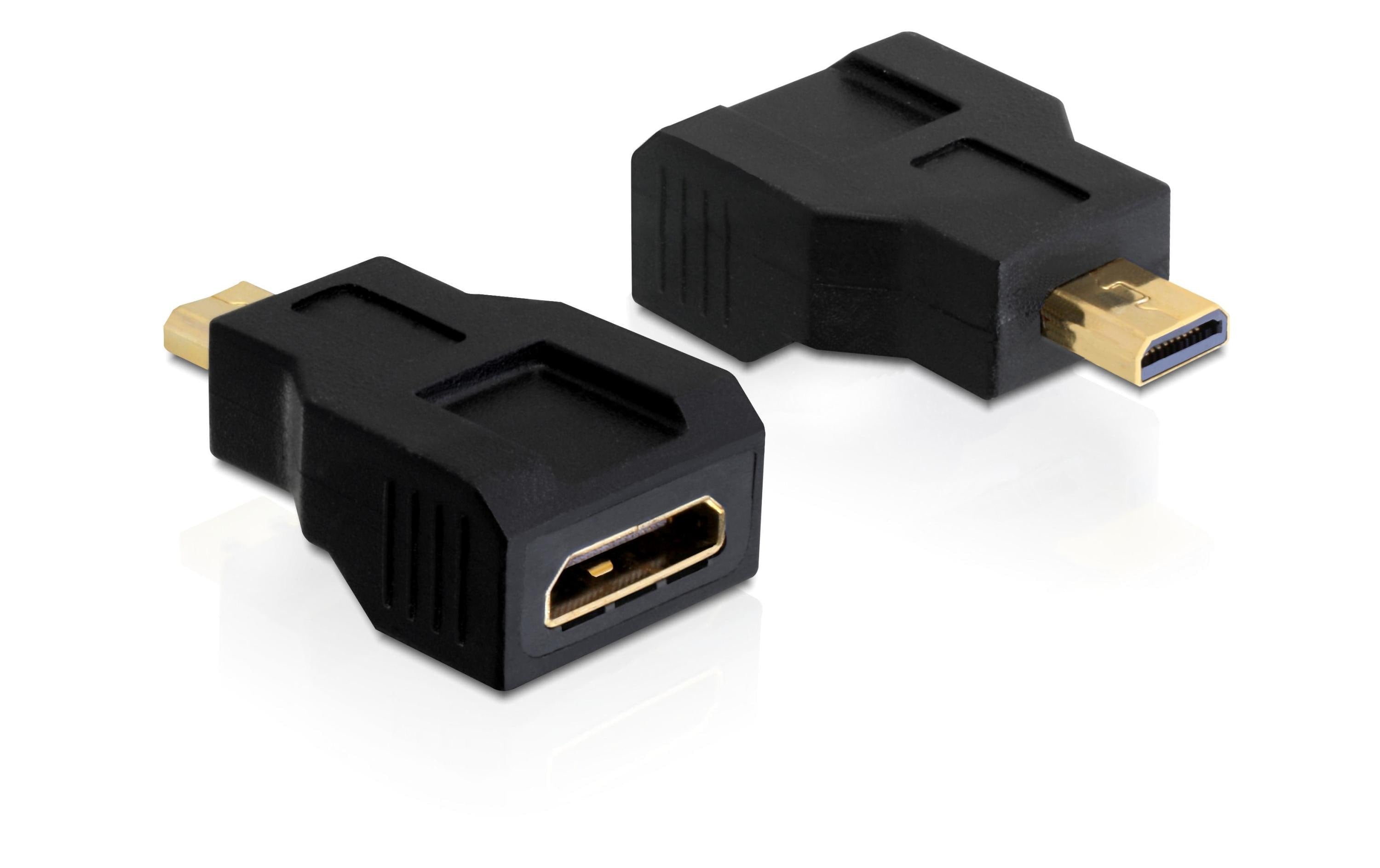 Delock Adapter Micro-HDMI-D zu Mini-HDMI-C Micro-HDMI-D Stecker zu Mini-HDMI-C Buchse