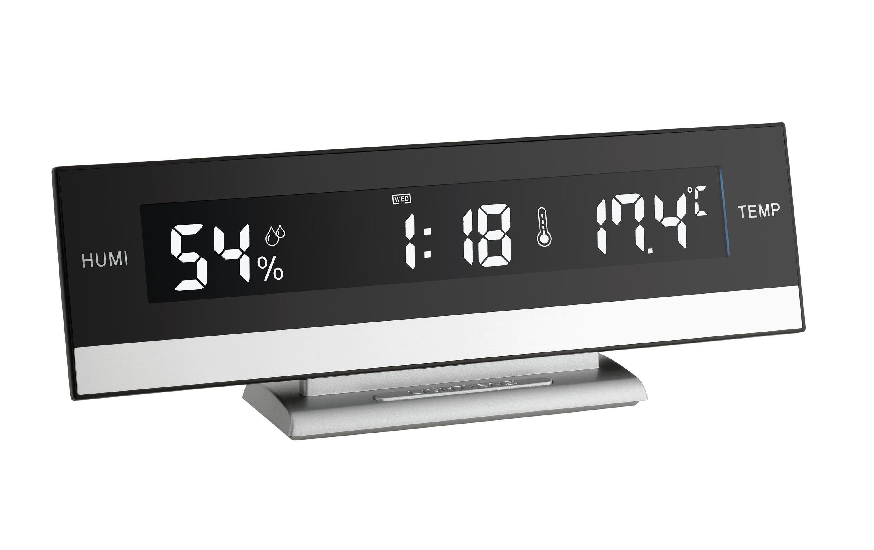 TFA Digitalwecker mit Raumklima mit grossen LED Leuchtziffern