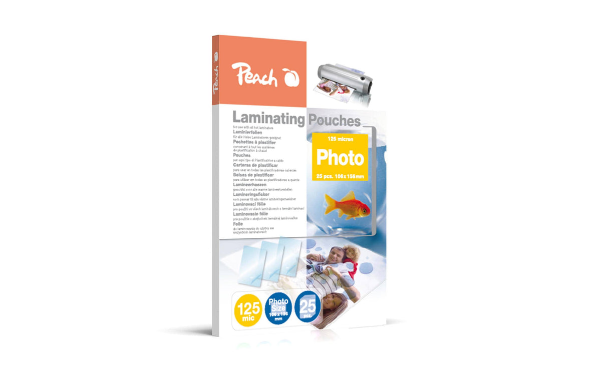 Peach Laminierfolie Fotogrösse 106x156mm, 125mic, 25 Stück
