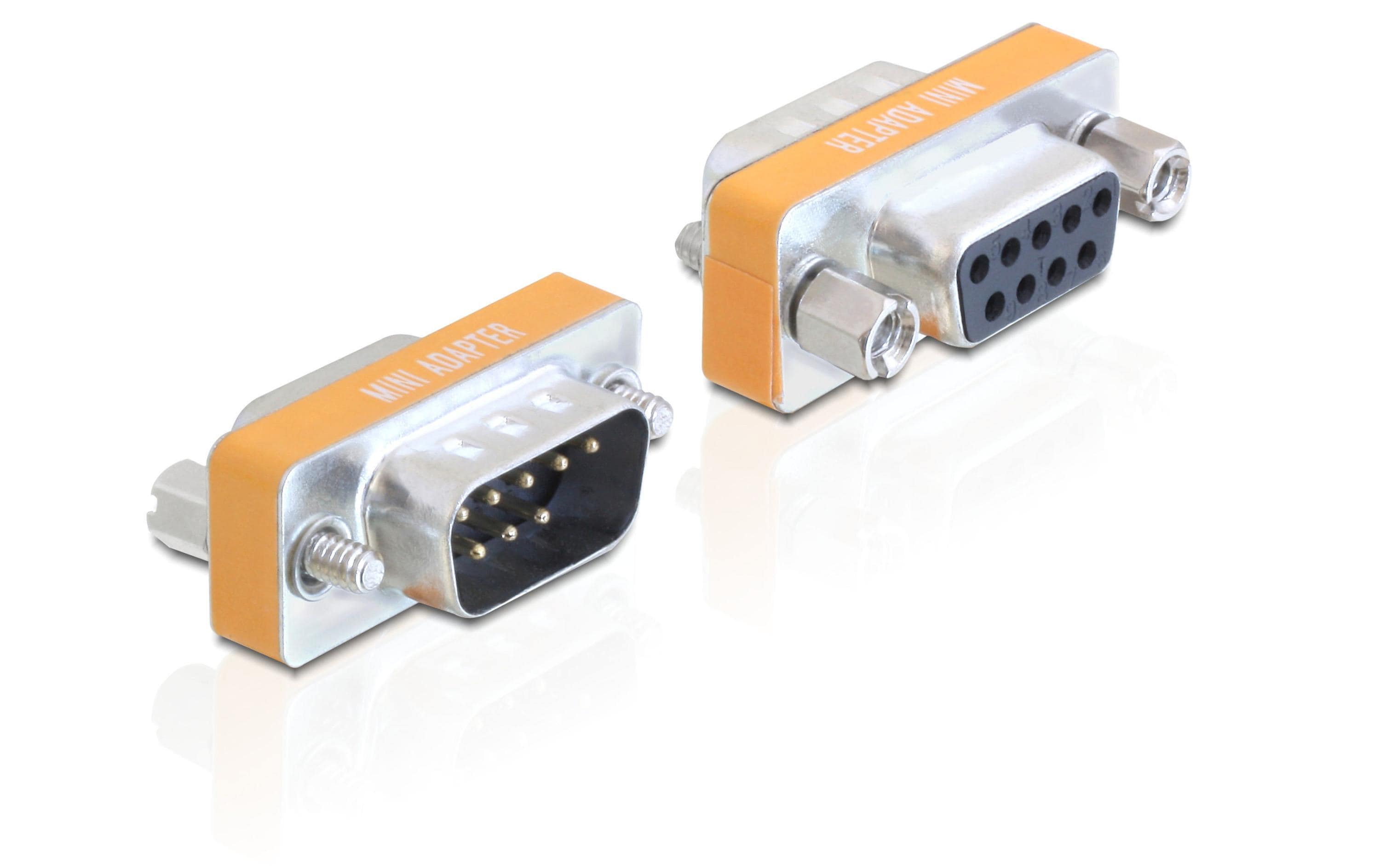 Null Modem Adapter DB9M zu DB9F Stecker-Buchse