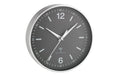 Funk Wanduhr weiss, silber-schwarz Ziffernblatt mit Minutenangaben