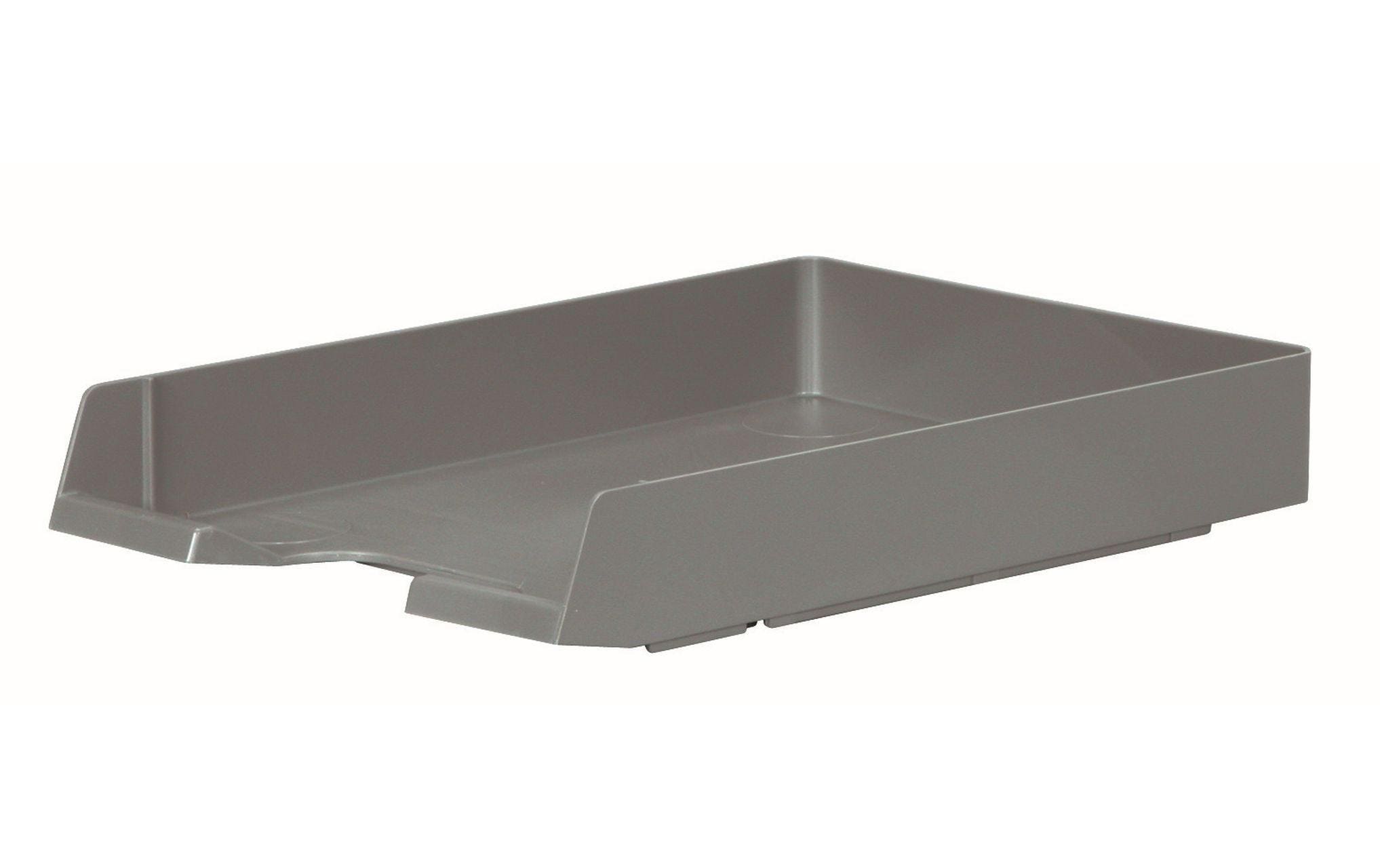 Biella Briefkörbe Parat Plast, A4, grau Polystyrol, senkrecht, versetzt,
