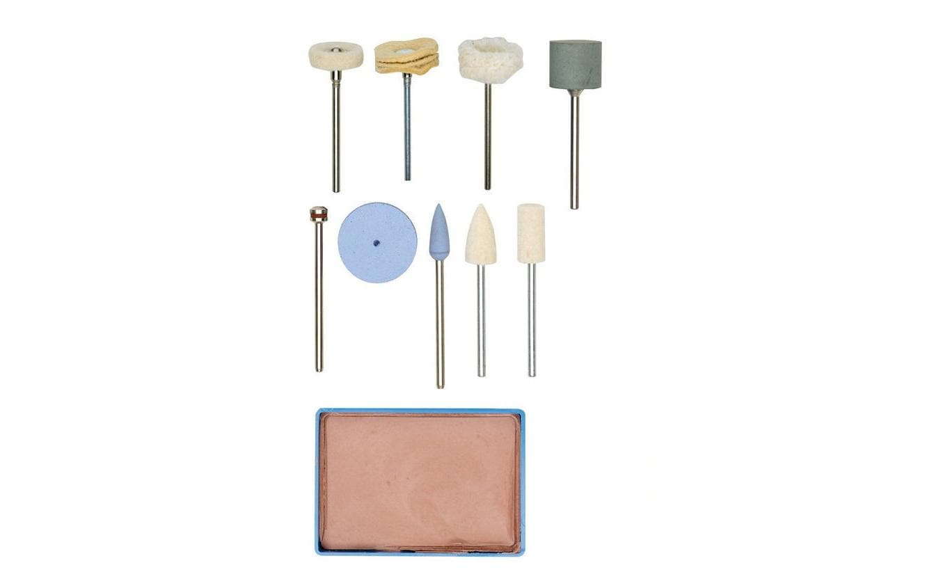 Proxxon Polier-Set, 10-teilig 10 Polierstifte in div. Formen + Paste