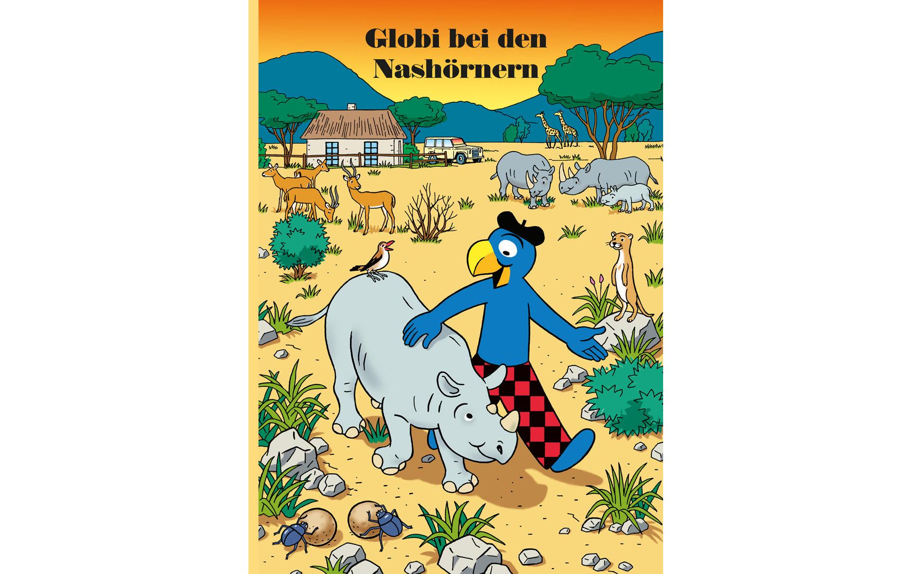Globi, Globi bei den Nashörnern Alter: 5+  Band-Nr. 75