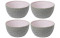 Bitz Schale 14cm grau/rosa 4 Stk., 14cm Durchmesser, Stoneware