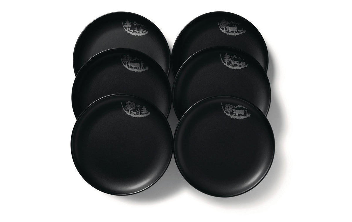 Stöckli Fondueteller Alpaufzug Packung à 6 Stück, 21 cm, Keramik