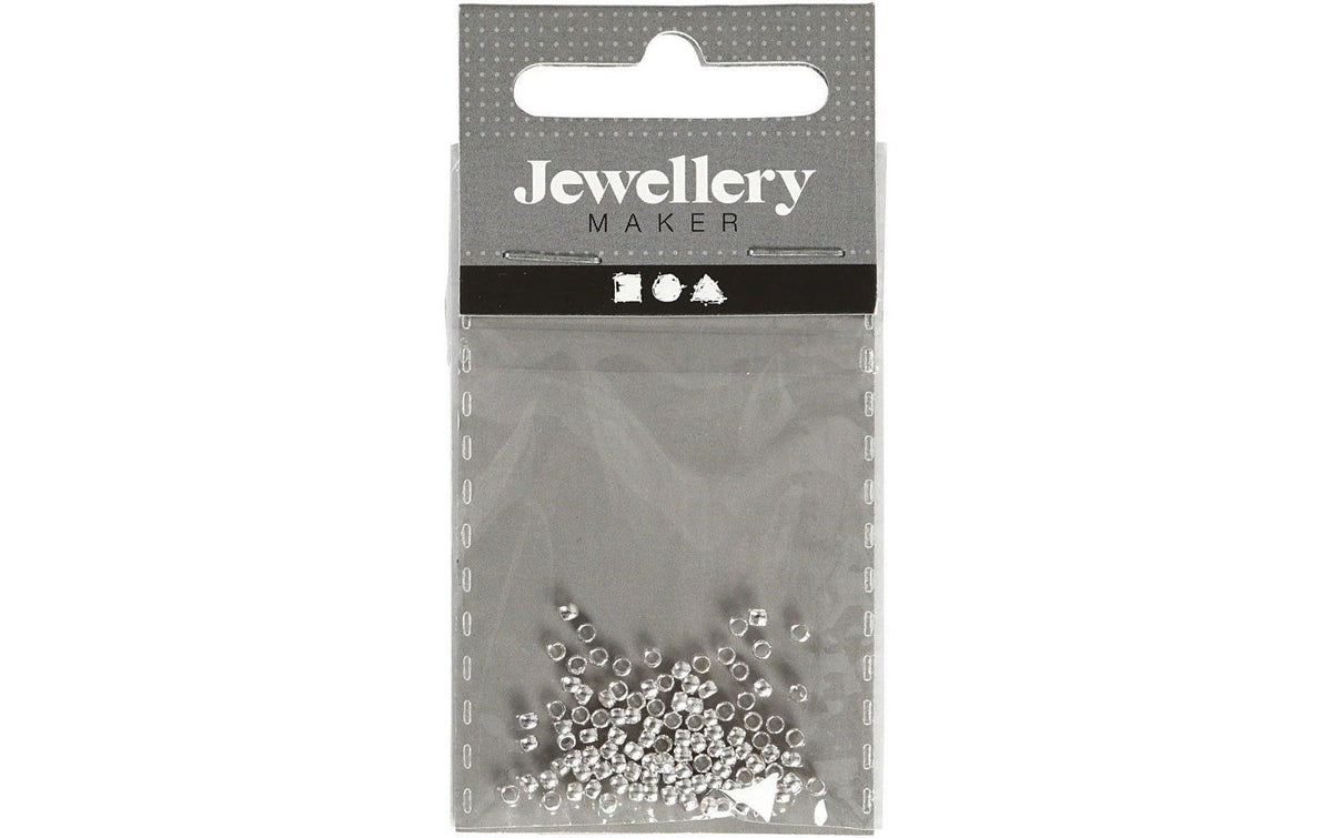Creativ Company Quetschperlen silber, 2 mm, 100 Stück