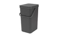 Brabantia Sort & Go Recyclingbehälter Inhalt 16 Liter, grey