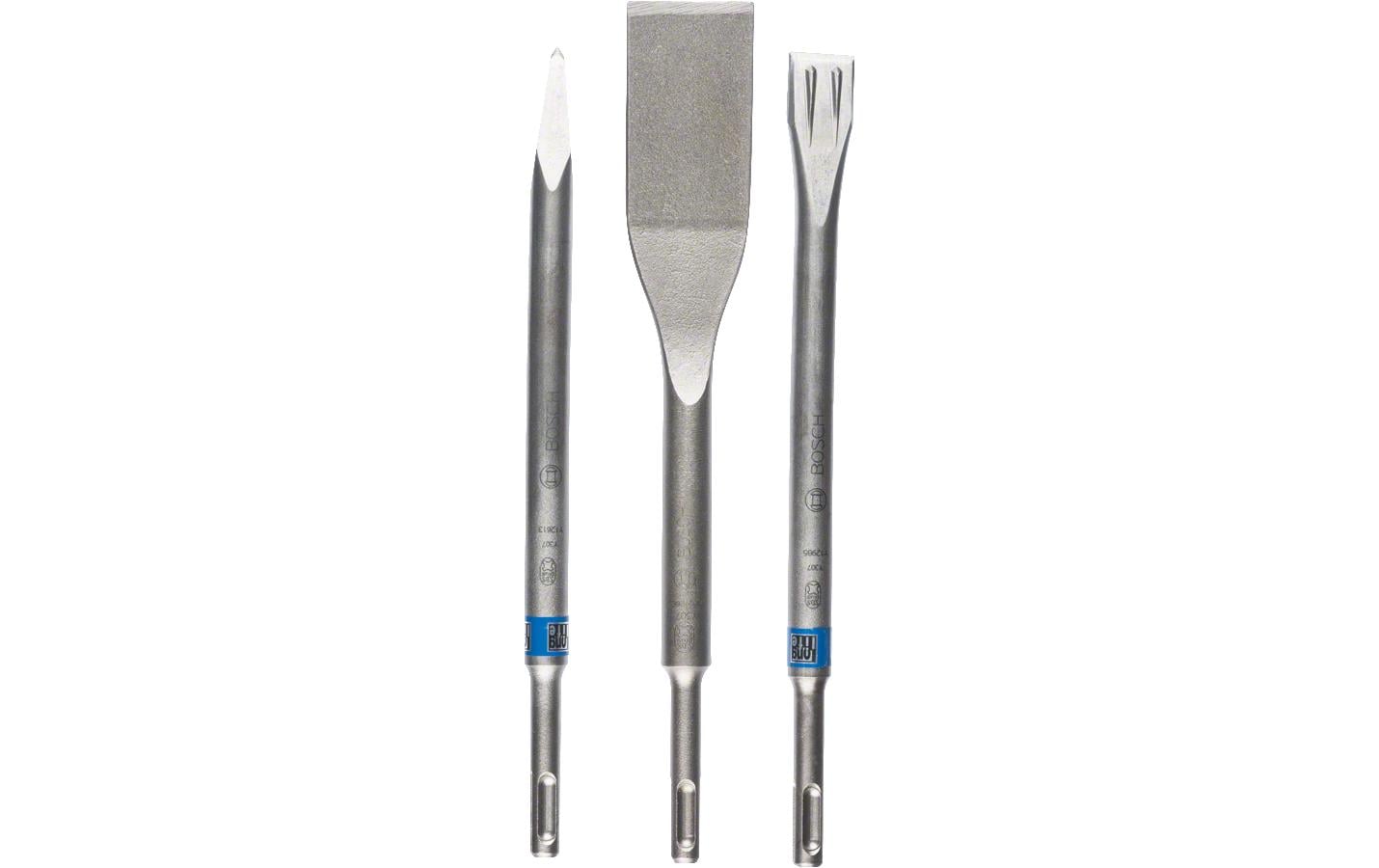 BOSCH Meissel-Set 3-teilig, SDS-plus für SDS-Bohrhämmer