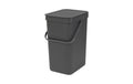 Brabantia Sort & Go Recyclingbehälter Inhalt 12 Liter, grey