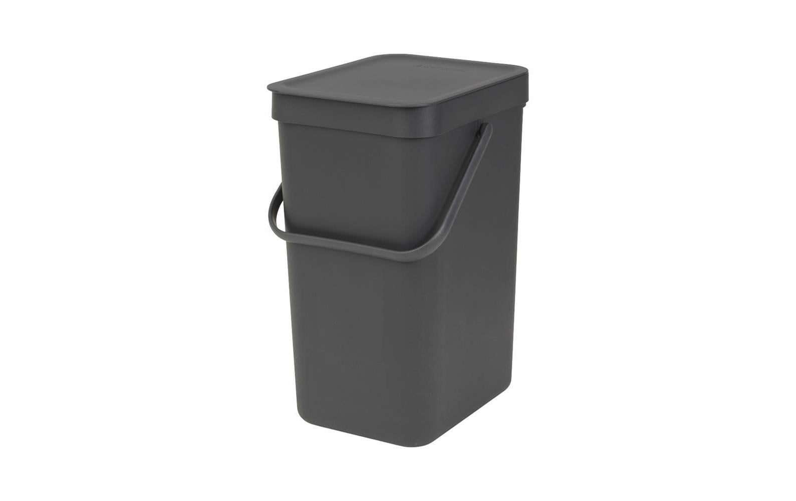 Brabantia Sort & Go Recyclingbehälter Inhalt 12 Liter, grey