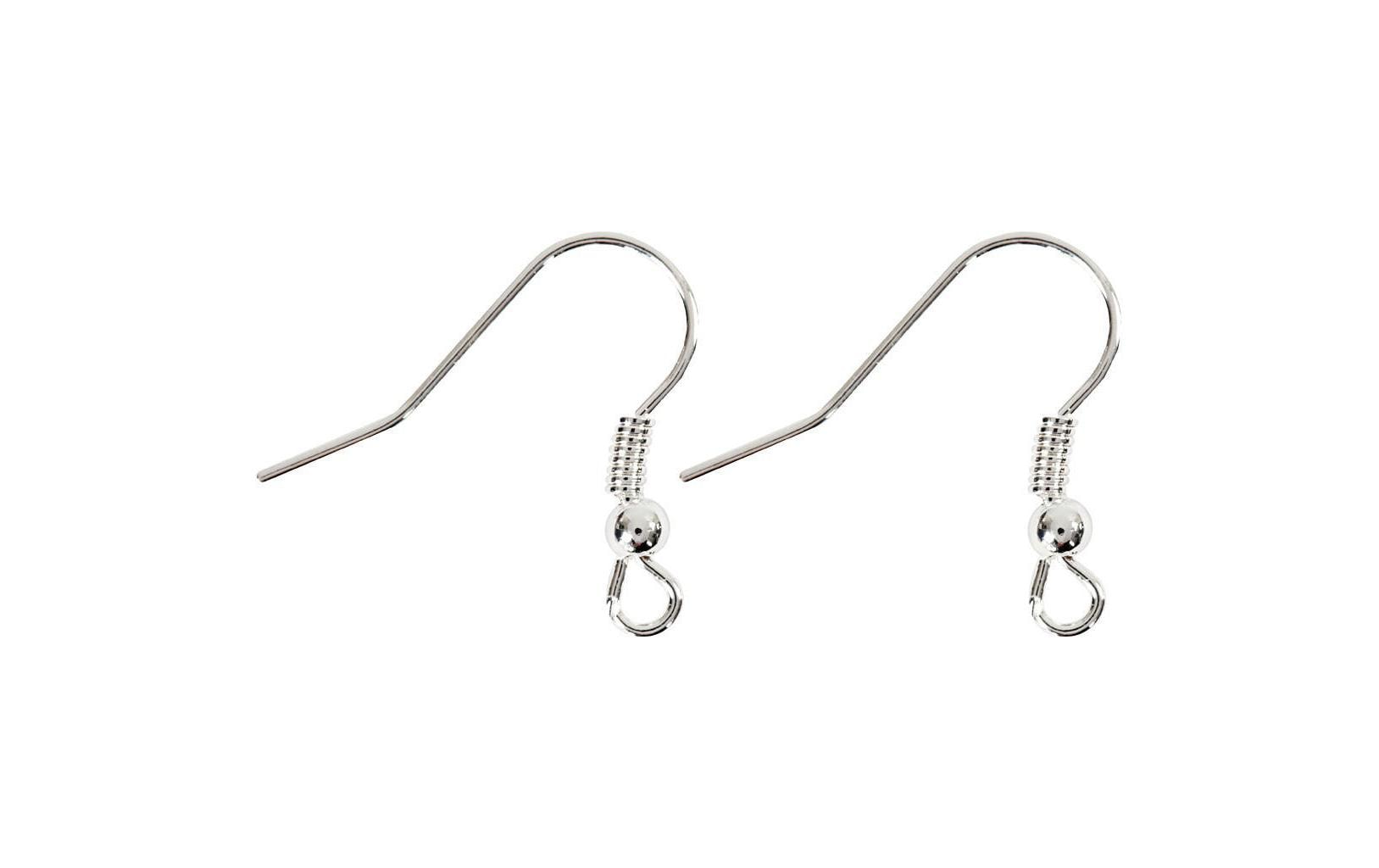Creativ Company Ohrhaken 10 Stk. Silber, 18 mm