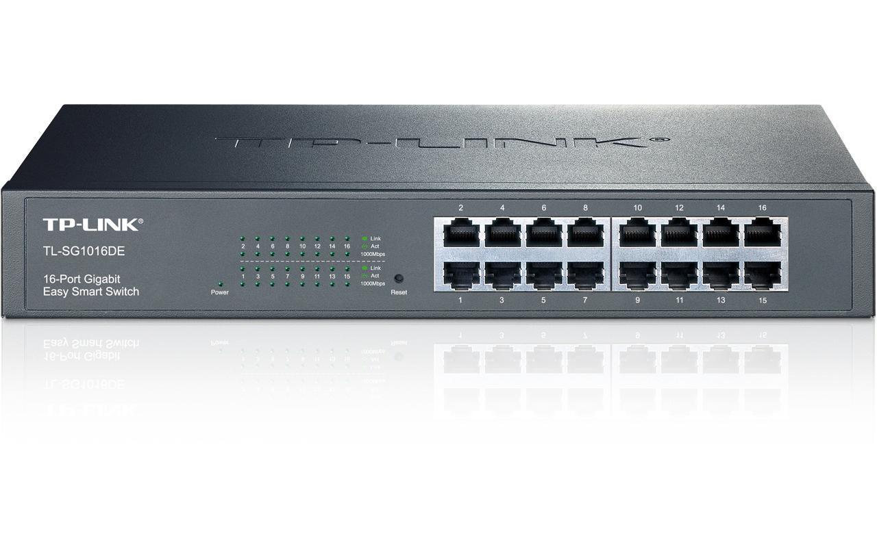 TP-Link TL-SG1016DE: Smart Gigabit Switch 16 Port, Easy-Smart, VLAN, QoS, Green IT