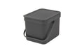 Brabantia Sort & Go Abfallbehälter Inhalt 6 Liter, grey