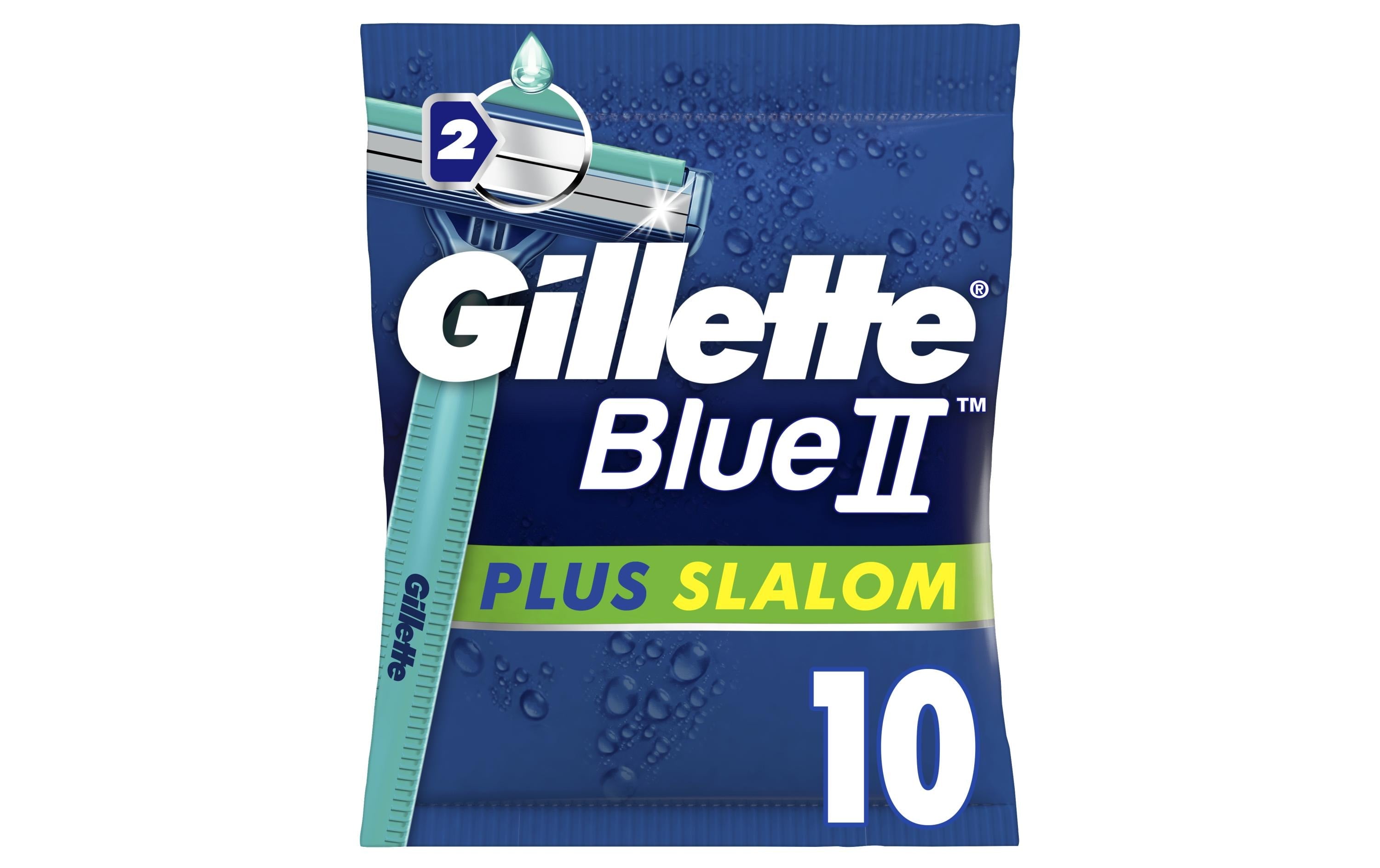 Gillette Einweg Rasierer Blue II Pl Sl.10er 10 Stück, Plus Slalom
