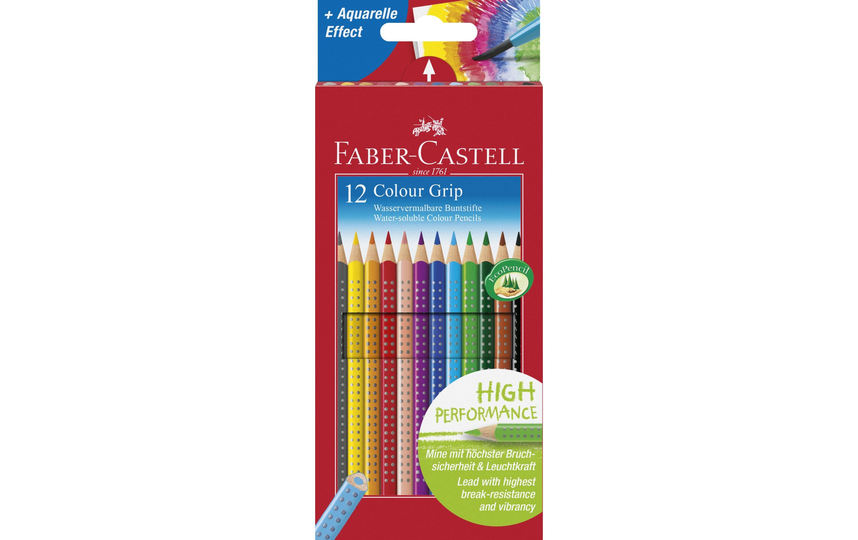 Faber-Castell Farbstift Colour Grip 12er Kartonetui, dreieckig,