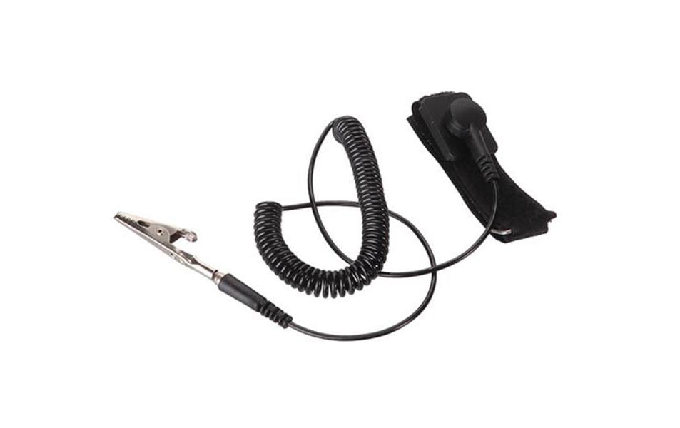 Velleman AS2N ESD Armband, mit Kabel 1 MOhm schwarz, Abmessungen: 2 x 23cm