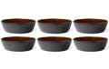 Bitz, Suppenschale 18 cm, 6 Stück, Schwarz/ 6 Stk., 18cm Durchmesser, Stoneware