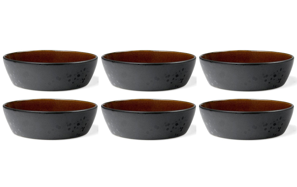 Bitz, Suppenschale 18 cm, 6 Stück, Schwarz/ 6 Stk., 18cm Durchmesser, Stoneware