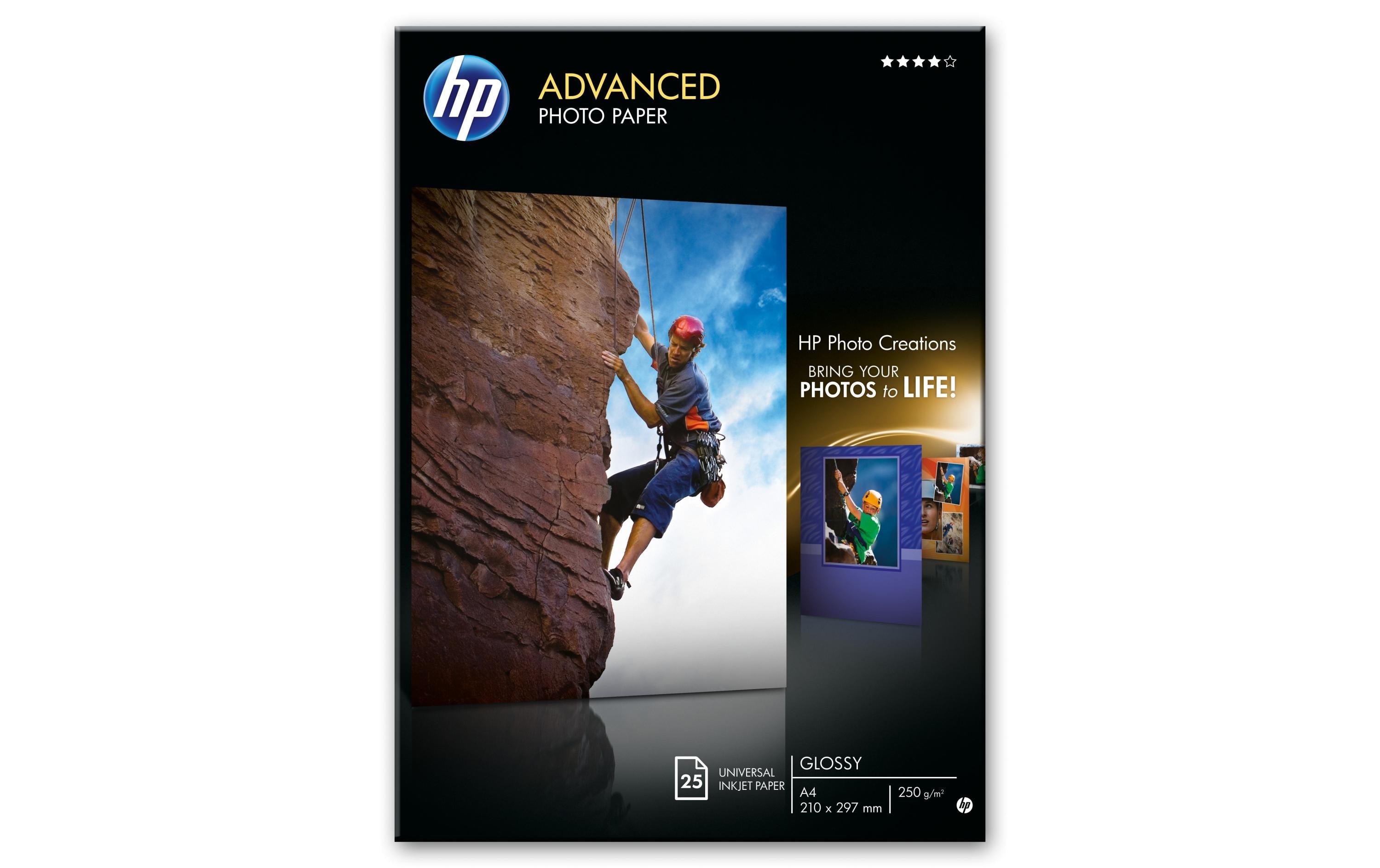 HP Fotopapier glossy, Q5456A A4, 25 Blatt, 250 g