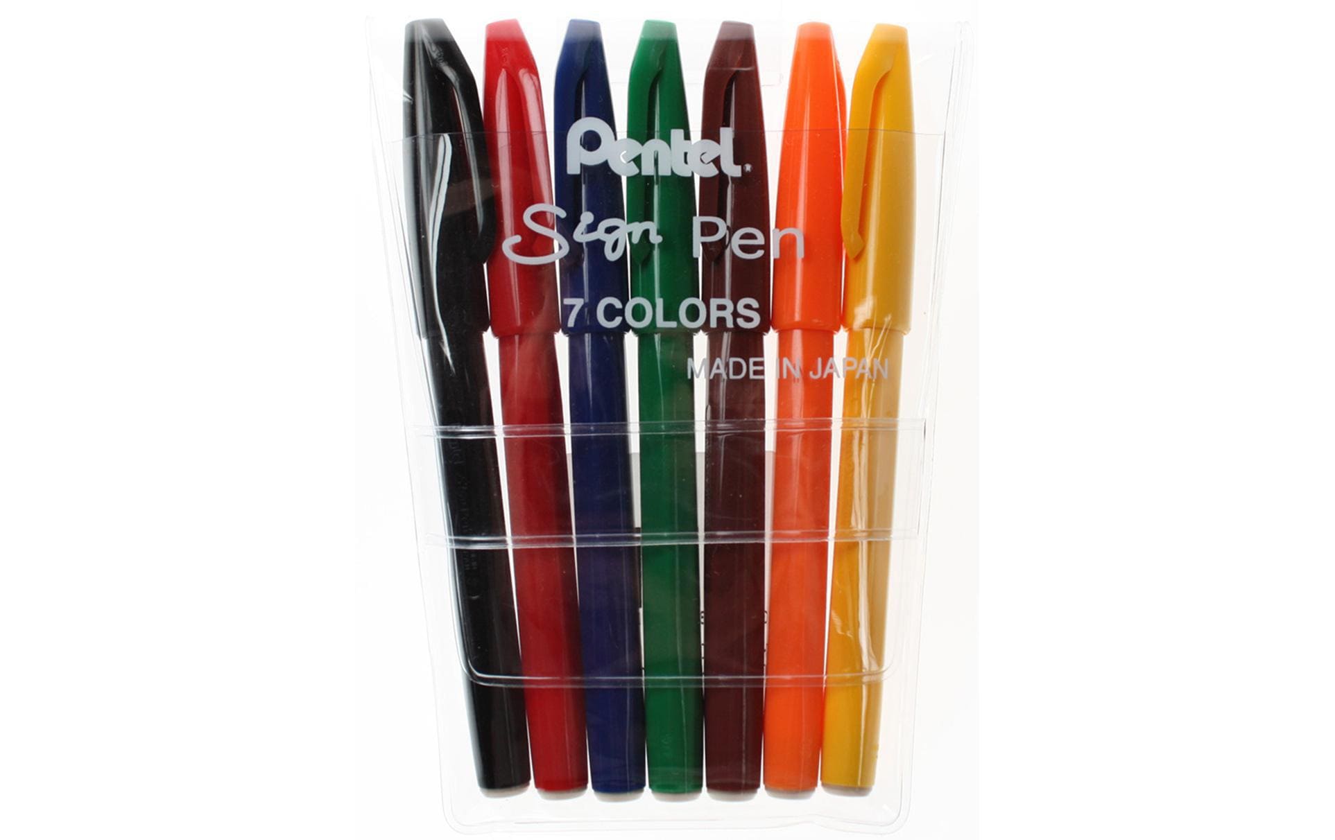 Pentel Einweg Faserschreiber 7er 7 Farben (farbig assortiert)