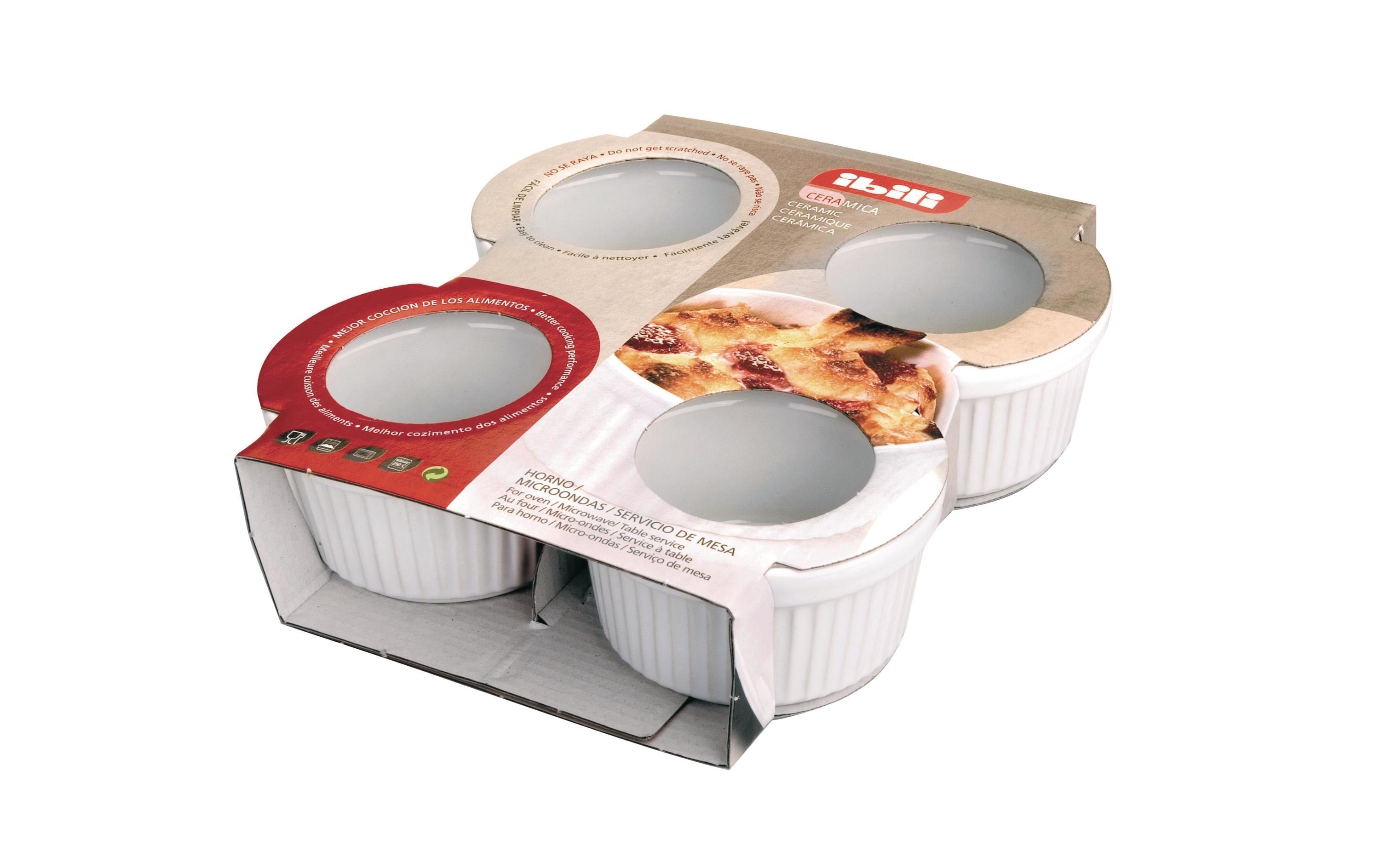 Ibili Crème Brûlée Formen 4 Stück, Durchmesser 9cm