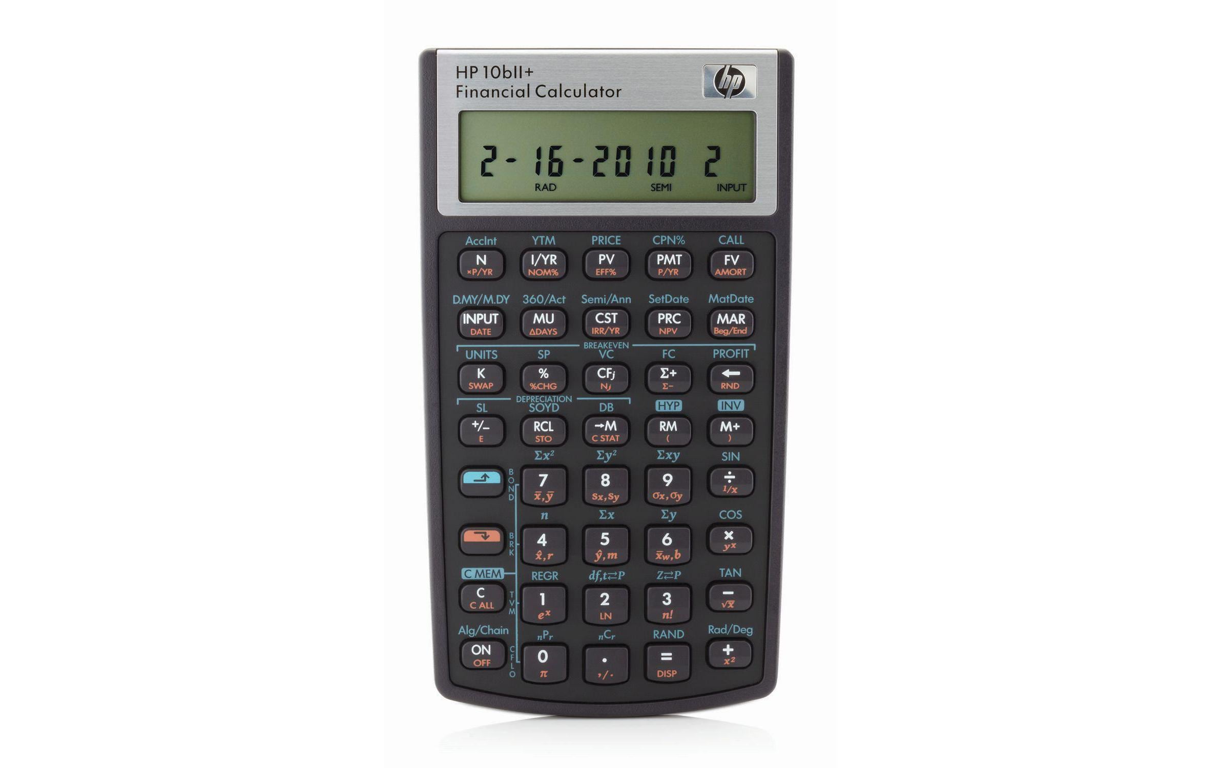 Hewlett-Packard Finanzrechner 10BII+ d/i d/f/i