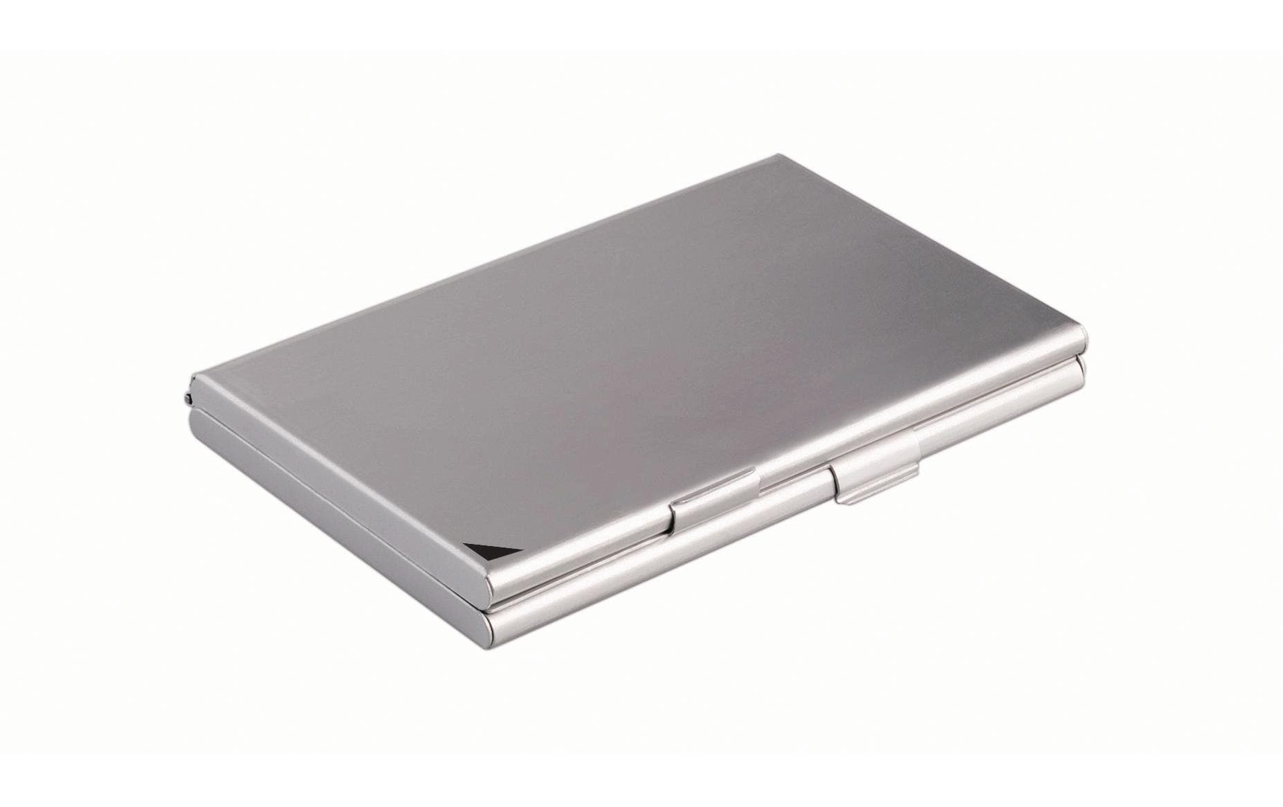Durable Visitenkarten-Etui mattsilber DUO mit Trennfach für je 10 Karten