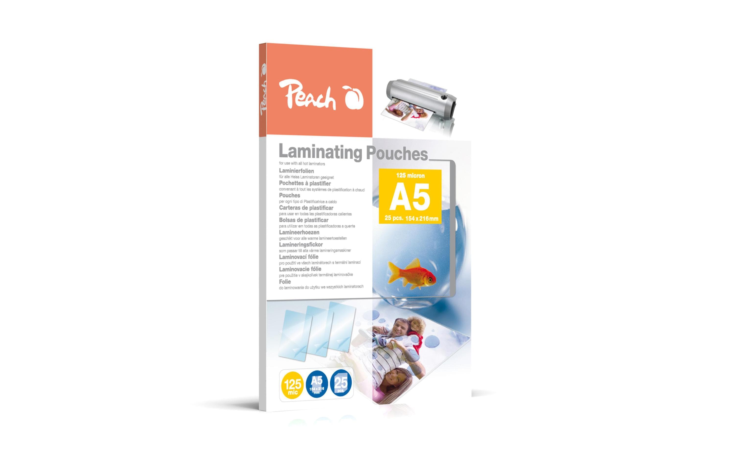 Peach Laminierfolie A5 154x216mm, 125mic, 25 Stück