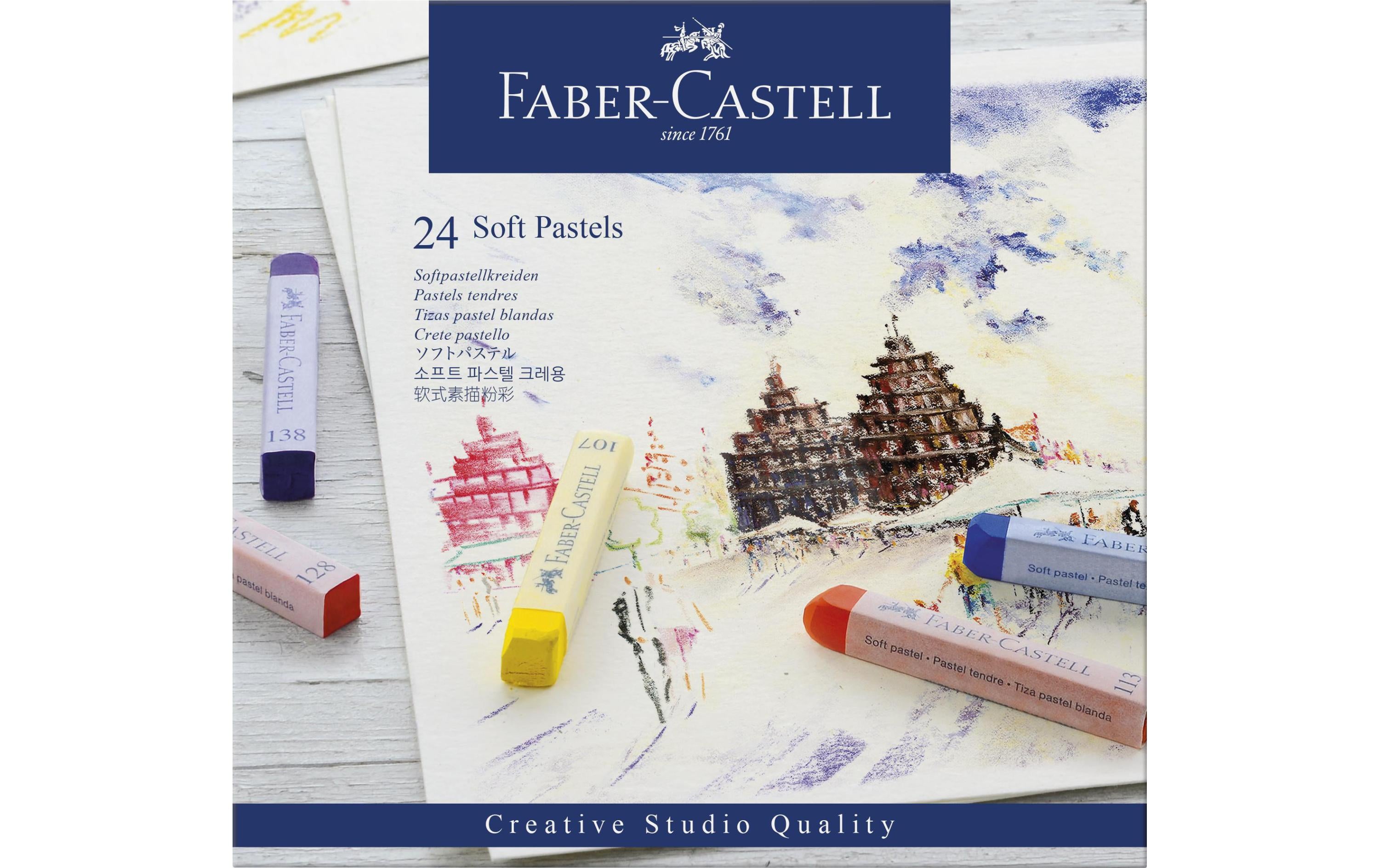 Faber-Castell Softpastellkreide Studio 24er Kartonetui,