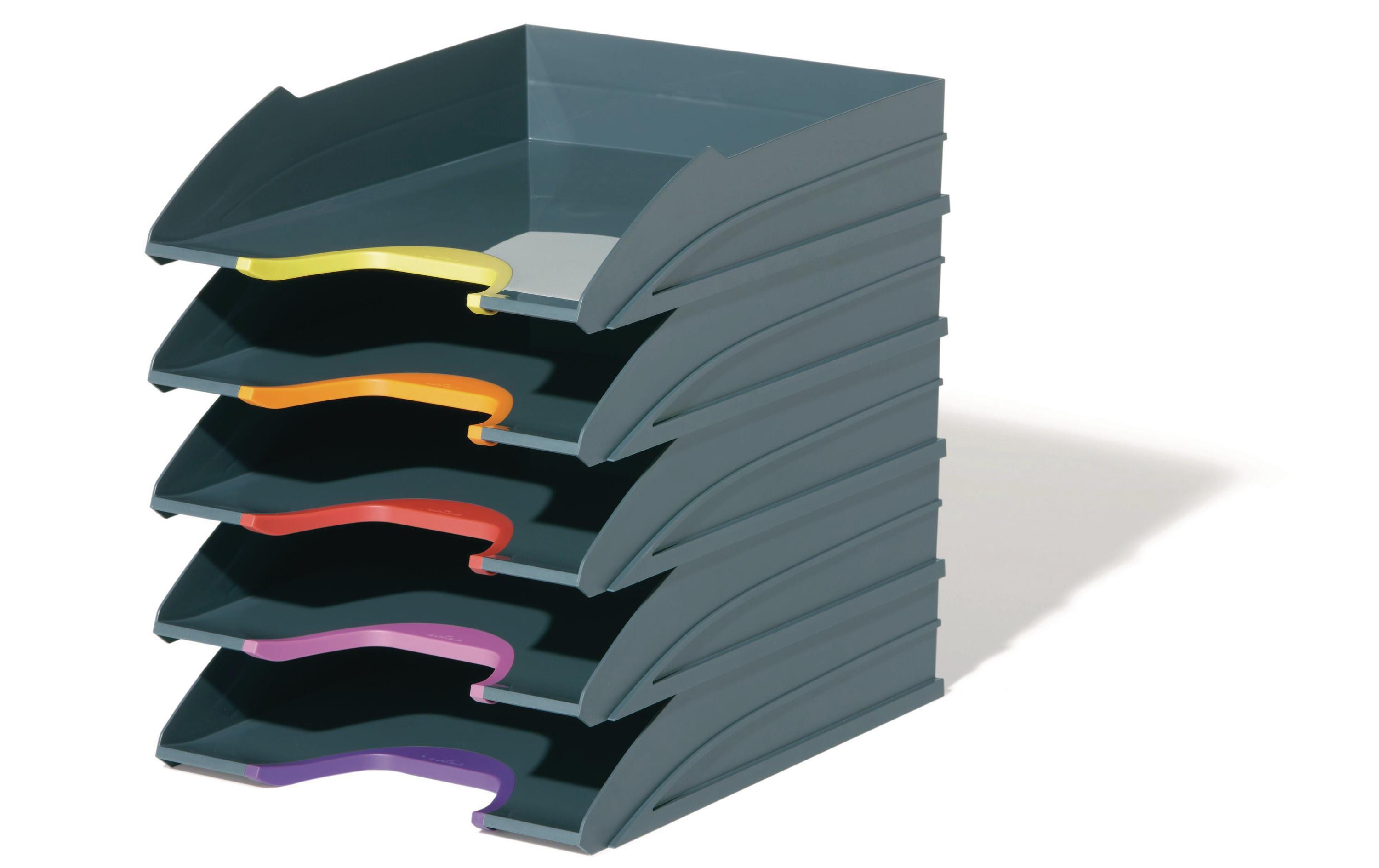 Durable Varicolor Briefablage Tray Set anthrazit/grau
