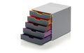 Durable Schubladenbox Varicolor 5 5 farbige Schubladen, 292x356mm