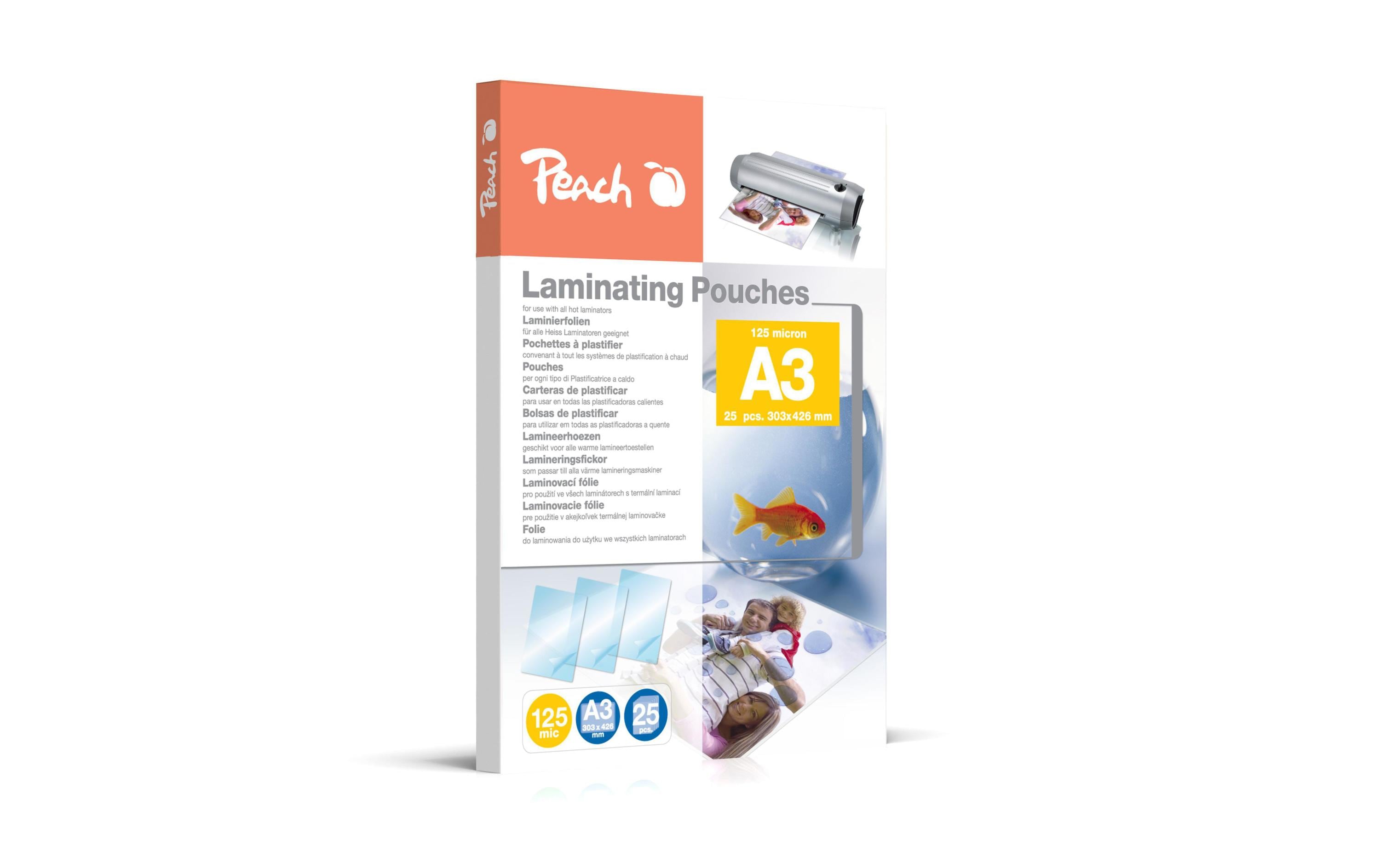 Peach Laminierfolie A3 303x426mm, 125 Mic, 25 Stück