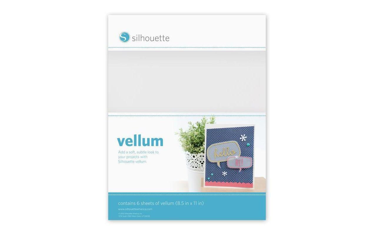 Silhouette Pergamentpapier Set mit 6 Stück, lichtdurchlässig weiss