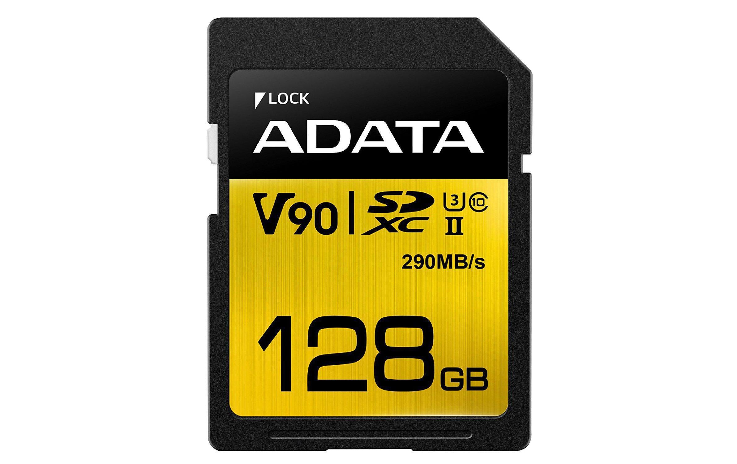 ADATA SDXC Card 128GB, Premier ONE UHS-II lesen: 290MB/s schreiben: 260MB/s