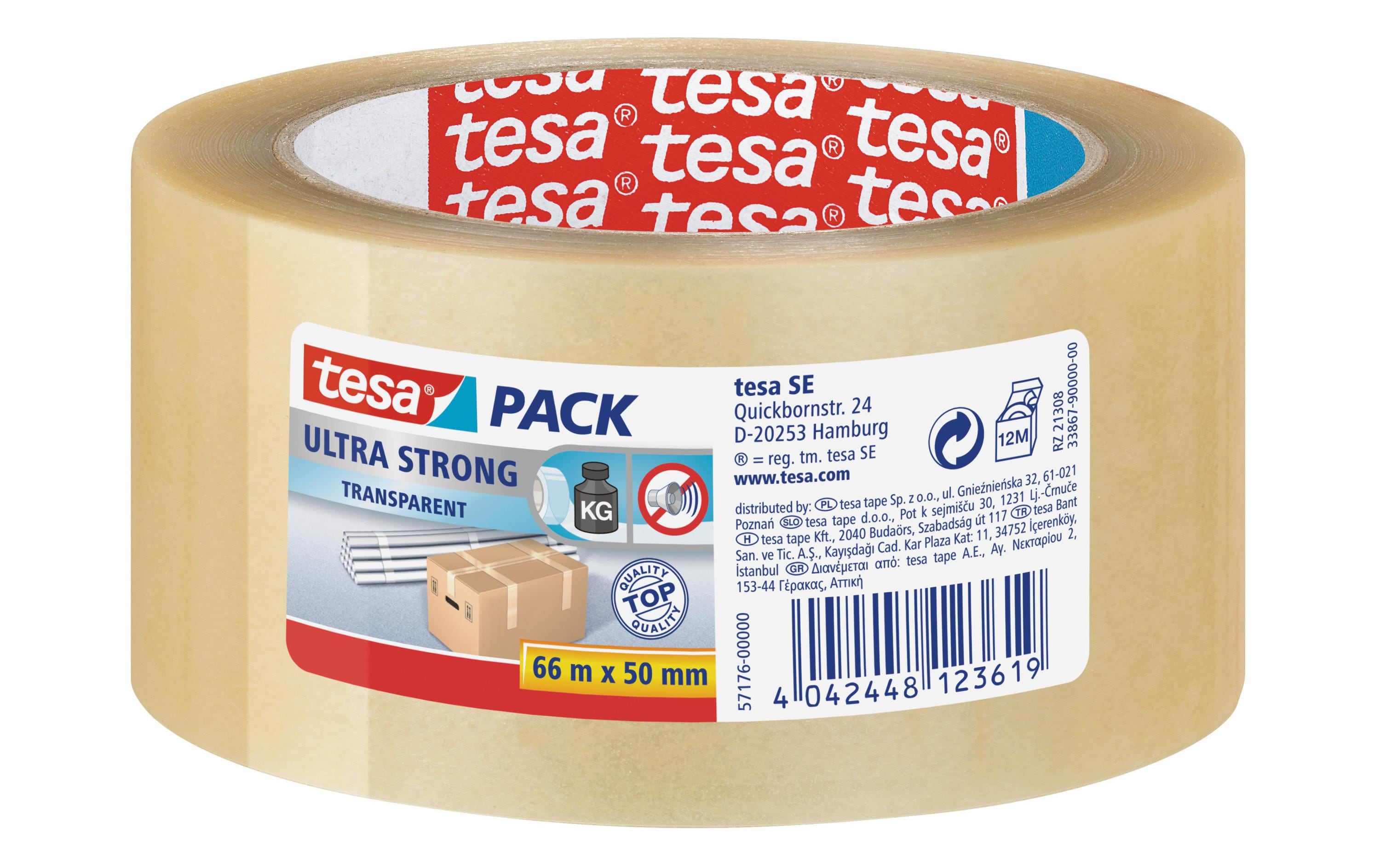 Tesa Paketband ultrastrong transparent, 66m x 50mm