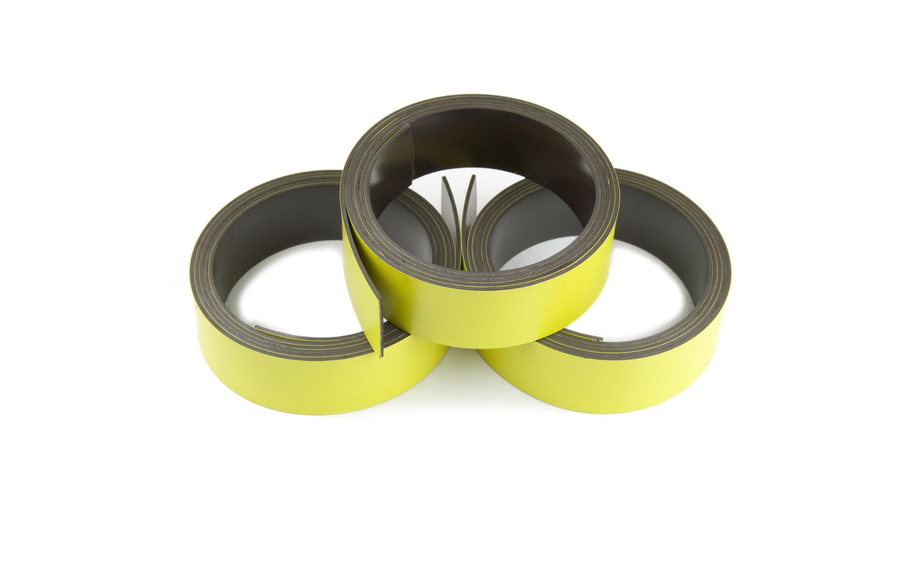 Supermagnet Magnetband gelb Breite: 20mm, Länge: 1m