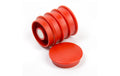 Supermagnet Haftmagnet rund rot Haftkraft: ca. 1.5 kg, Inhalt: 5 Stk.,