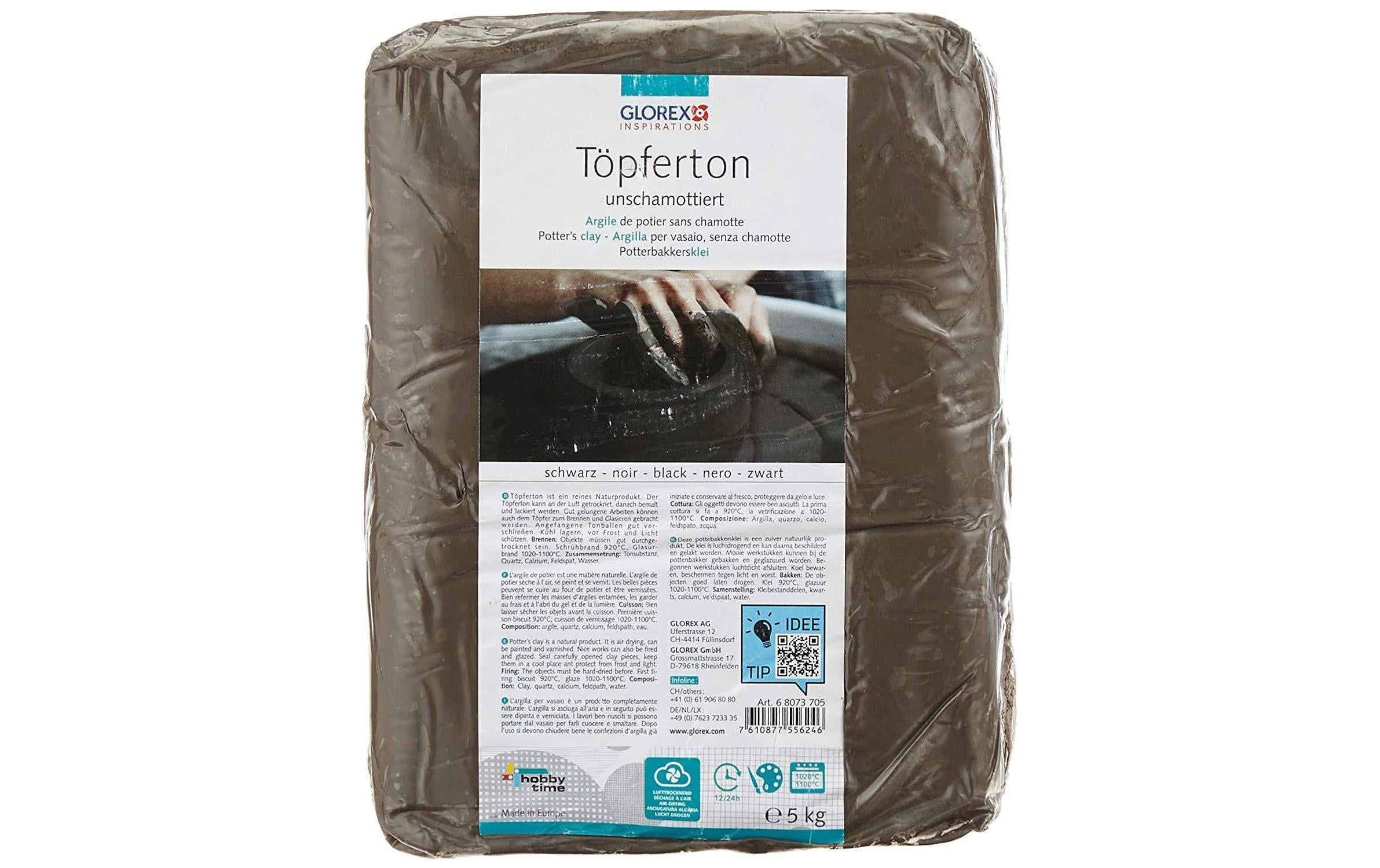 Glorex Töpferton 5 kg schwarz
