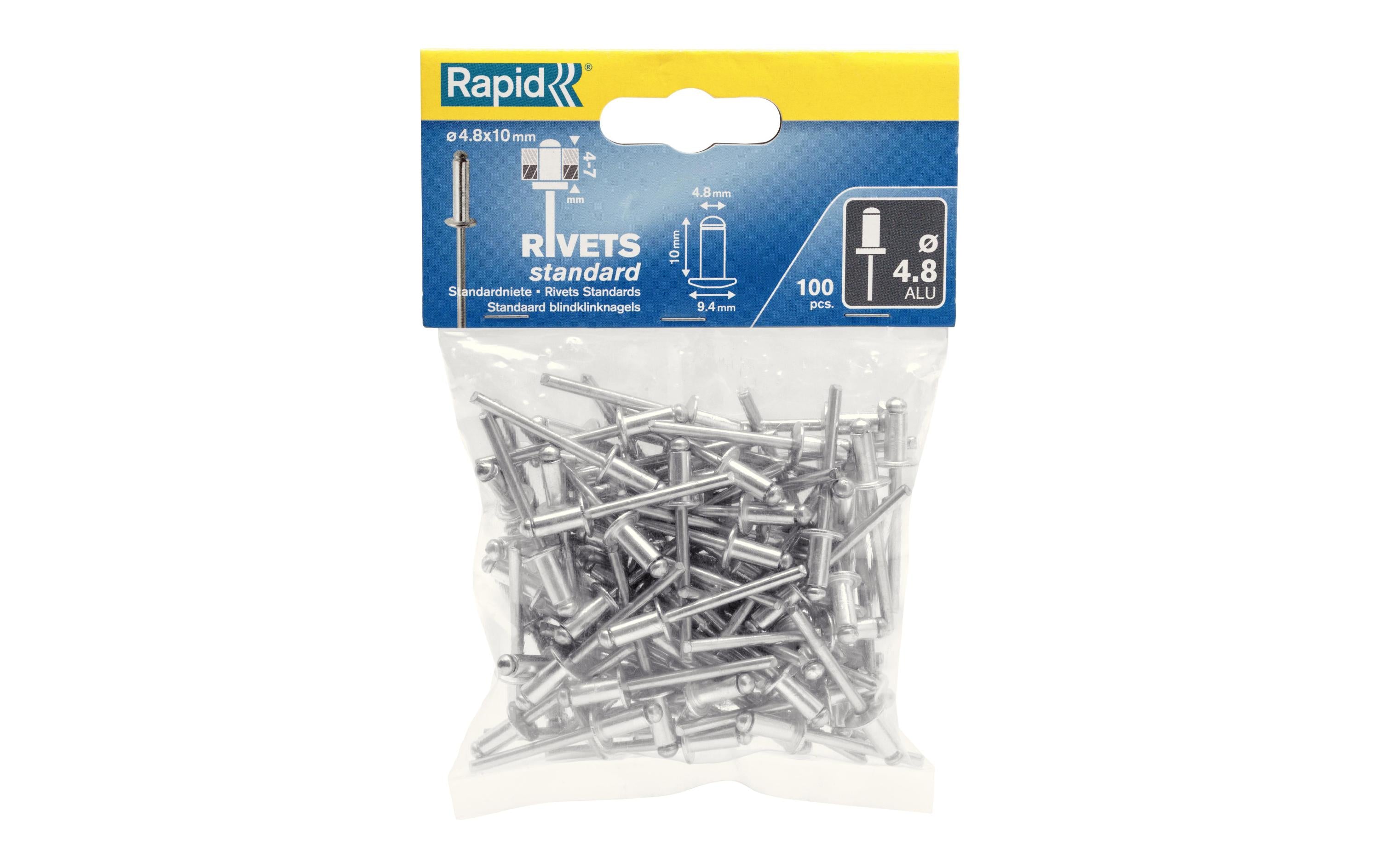 Rapid Blindnieten Standard ALU 4,8x10mm 100 St., Beutel