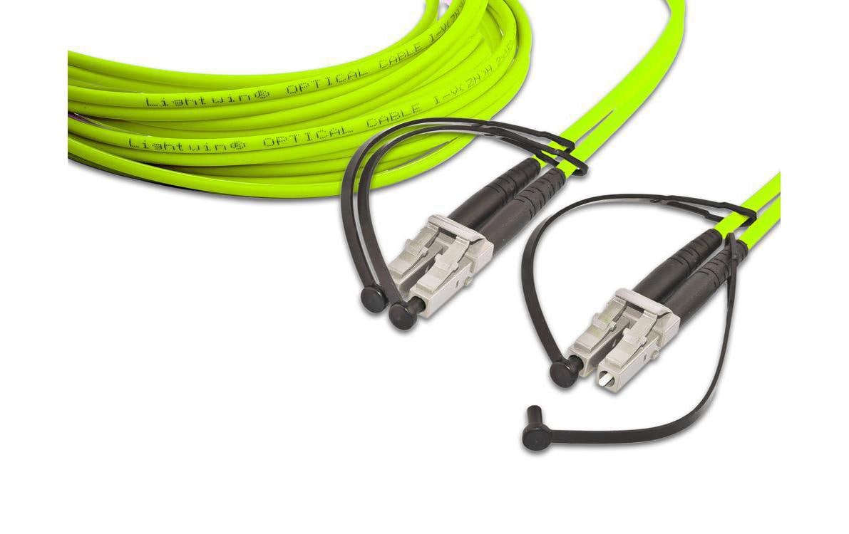 Lightwin LWL HQ Duplex Patchkabel, 10m Multimode, 50/125µm, LC-LC, OM5