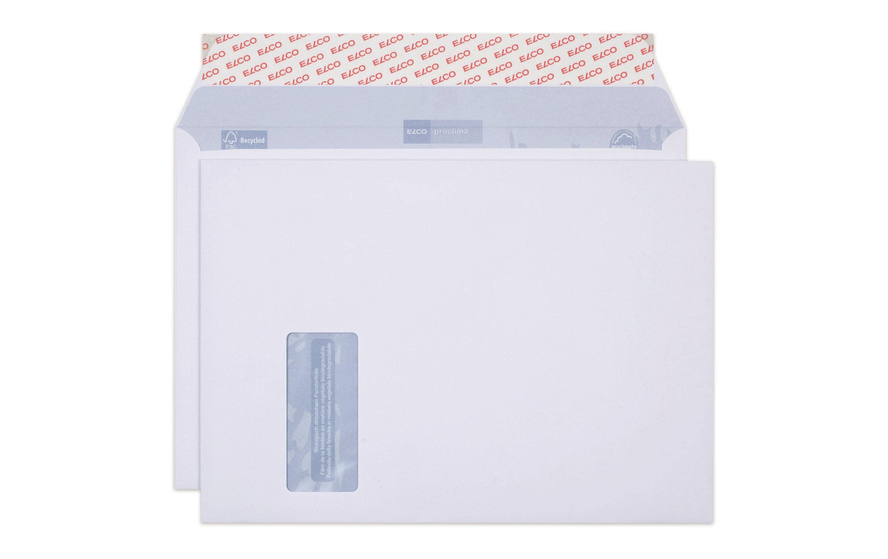 Elco Couvert proclima C4, Fenster links Schachtel à 250 Stk., 100% Recycling