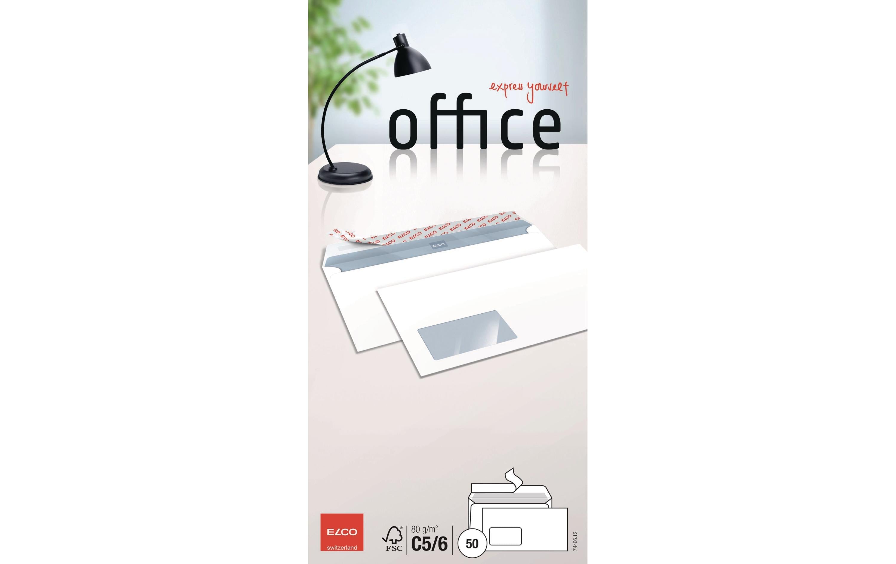 Elco Office Couvert C5/6 weiss Inhalt à 50 Couvert, Fenster links