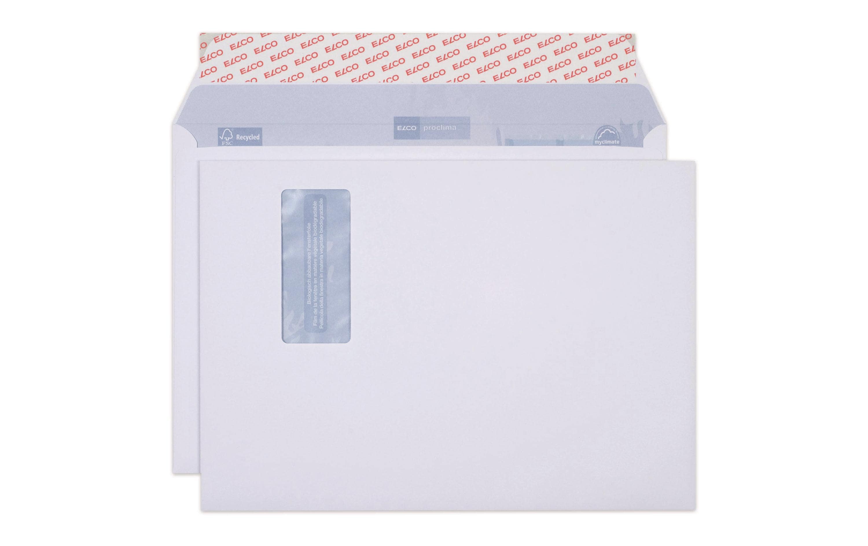 Elco Couvert proclima C4, Fenster rechts Schachtel à 250 Stk., 100% Recycling